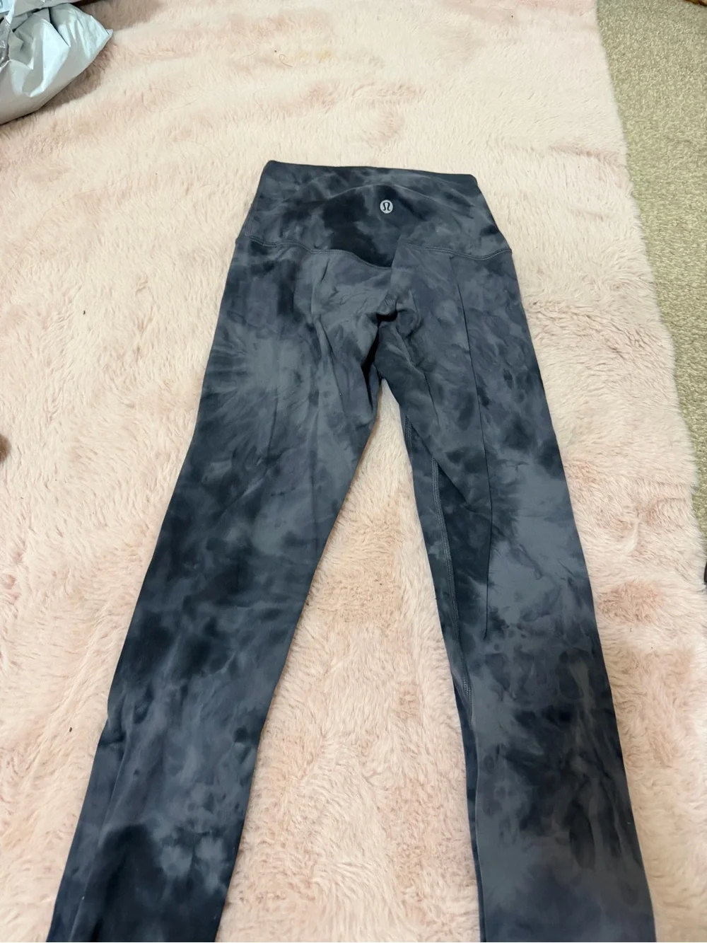 lululemon Black Marble High-Rise Leggings